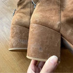 Lucky Brand Ravynn Brown Faux Suede and Leather Block Heel Booties, Tan, 10 Photo 10