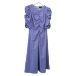 Kate Spade  Ruched Puff Sleeve Polka Dot Midi Dress Size 8 Photo 5