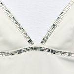 ZARA NWT BLOGGERS FAVORITTE JEWEL WHITE V-neckline spaghetti straps MIDI DRESS M Photo 5