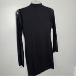 SheIn  Black Long Sleeve Dress with Sheer Detail Photo 4