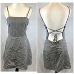 Listicle Gingham square neck backless sundress size large Photo 1