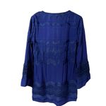 La Blanca  Womens Swim Coverup Tunic Size XS Embroidered Crochet Beach Coastal Photo 3