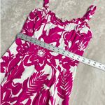 Trina Turk Trina  Zile Dress Women's 2 Pink White Floral Knit Ruffle Sleeveless Photo 9