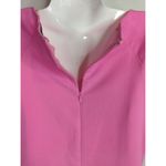 Hot & Delicious Hot & Delicious Pink Raglan Blouse Top Womens M Crew Neck Babydoll Barbie Photo 3
