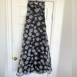 Lulus NWT  Chic Preciousness Black Floral Organza Bustier Maxi Dress S Photo 2