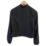 H&M  Divided Black Minimalist Festival Bohemian Cropped Womens Jacket SZ 4 Photo 1