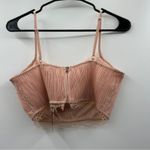 Nasty Gal Light Pink Lace Plisse Sleeveless Zippered Corset Bralette Size 8 Photo 1