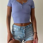 Hollister Purple Lilac Crop Top Baby Tee Photo 3