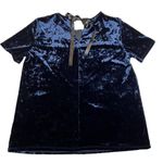 BeachLunchLounge Crushed Velvet Short Sleeve Shirt with Tie Back Size Medium Photo 1