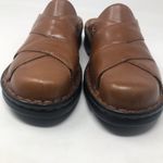 Clarks Brown Tan Leather Huarache Woven Comfort Slides Sandals shoes womens 6 Photo 93