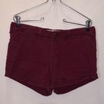 Hollister  chino midi short longest length 4” inseam burgundy Summer shorts Photo 0