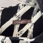 J. McLaughlin Tank Midi Stretch Dress Black White Diamond Print Sleeveless Sz M Photo 2