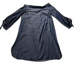 Laju Denim Tencel Blue 3/4 Sleeve Bow Tie Off the Shoulder Dress Women’s Sz Med Photo 1