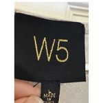 W5  Womens Top Size‎ L Beige Ruffle Sleeve Crew Neck Casual Blouse Photo 2