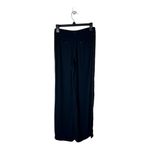 Free People ‎ Pants Womens 0 Black Rayon Satin Stripe Wide Leg High Rise Photo 1