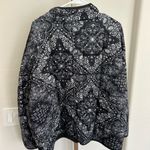 Sophie & Hailee Bandana Print Quilted Jacket Oversized Large Gray Photo 3