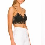 Free People  Intimately Black Mariana Cotton Bralette Sz XS NWT Photo 4