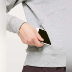 Lululemon  Womens 4 Catch A Moment Crew Neck Pullover Heathered Light Gray Casual Photo 7