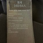 AllSaints Black 100% Silk Short Cap Sleeve Mock Neck Mini Shift Dress Size 4 Photo 4