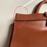 London Fog Vegan Leather Shoulder Satchel Handbag Brown Photo 2