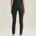 AGOLDE  Toni Mid Rise Straight Leg Black Skinny Jeans Size 26 Photo 6