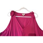 st. john's bay Tank TopTunic Fun Fuchsia NWT Bows Cotton Blend Boho Casual SZ 2X  Photo 2
