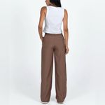 Princess Polly NTM: Chocolate Brown Archer High Waist Pants Sz 6 Photo 15