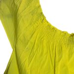 Theory NWT Womens Jennias Butter Yellow Smocked Linen Blend Sleeveless Top Large Photo 3