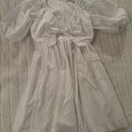 Abercrombie & Fitch White Puff Sleeve Dress Photo 2