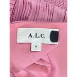 ALC Frank A.L.C. Angelina Satin Pleated Midi Dress Pink Womens Size 8 Photo 12
