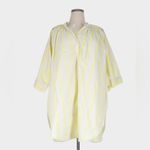 Tuckernuck Pomander Place Pia Striped Cotton Dress Swim Cover Up Yellow Tan XL Photo 2