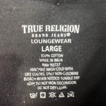 True Religion Brand Jeans L Large T-Shirt Black Golden Logo Cotton Blend Lounge Photo 4
