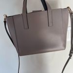 Kate Spade Women's 100% Cow Leather Shoulder Tote Handbag Gray Good Condition Photo 1