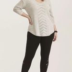 Torrid Ivory Pointelle Pullover V-Neck Sweater 4 Photo 1