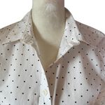 Banana Republic white with black polka dot long sleeve button down shirt small Photo 4