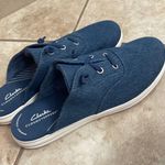 Clarks Cloudsteppers Denim Mule Sneakers Women's Size 10 Casual Shoes Photo 6
