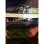 Ariella Sweater Multicolor Check~Lace Up Back~Cowl Neck Artsy Colorful Medium Photo 2