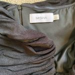 Misha Revolve Maylee slinky midi off shoulder dress black Size L Photo 2