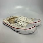 Converse  white lace up sneakers women’s size 9 casual skater skateboard‎ canvas Photo 2