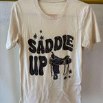 Saddle up graphic t shirt, cowboy cowgirl western wear Brown Size M Photo 0