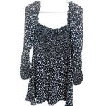 Reformation Kelli Smocked Bodice Dress Navy Floral Feminine Milkmaid Size M Photo 3