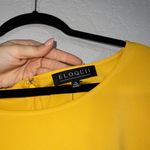 Eloquii NWT  Golden Yellow Pleated Sleeve Peplum Top Size 26 Photo 3