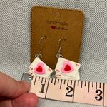Handmade Heart Playing Card Earrings Photo 2
