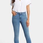 NYDJ  Ami Skinny Jeans Heyburn Blue Aztec Embroidery on Pockets Size 4 Photo 3