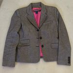 Vineyard Vines Gray Herringbone Blazer with Pink Accent size 6 Photo 2
