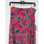 LuLaRoe Floral Slinky Maxi Skirt Strapless Dress S Roses Travel Resort Cruise Photo 1