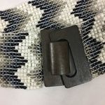 Large Seas Bead stretch belt with wooden buckle Gray Photo 2
