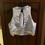 Blue jeweled homecoming two piece dress Size 4 Photo 5