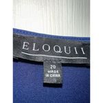 Eloquii Size 20 Knot Front Pleated Skirt Long Sleeve Midi Dress Blue Holiday Photo 8