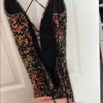 Black Sequin iridescent prom dress Size M Photo 3